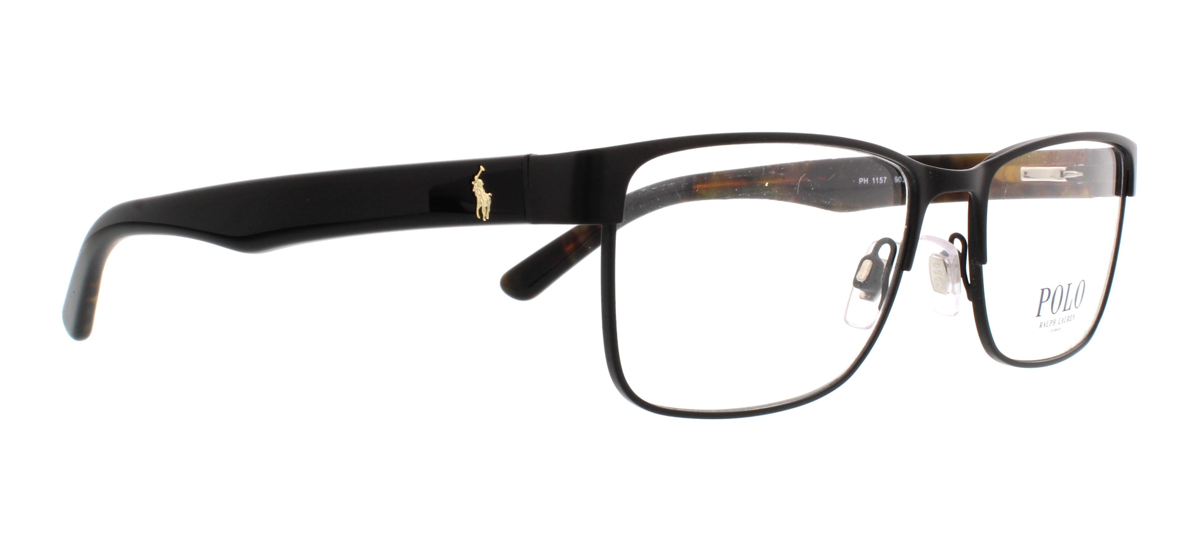 POLO Eyeglasses PH1157 9038 Matte Black 55MM 8053672422290 | eBay