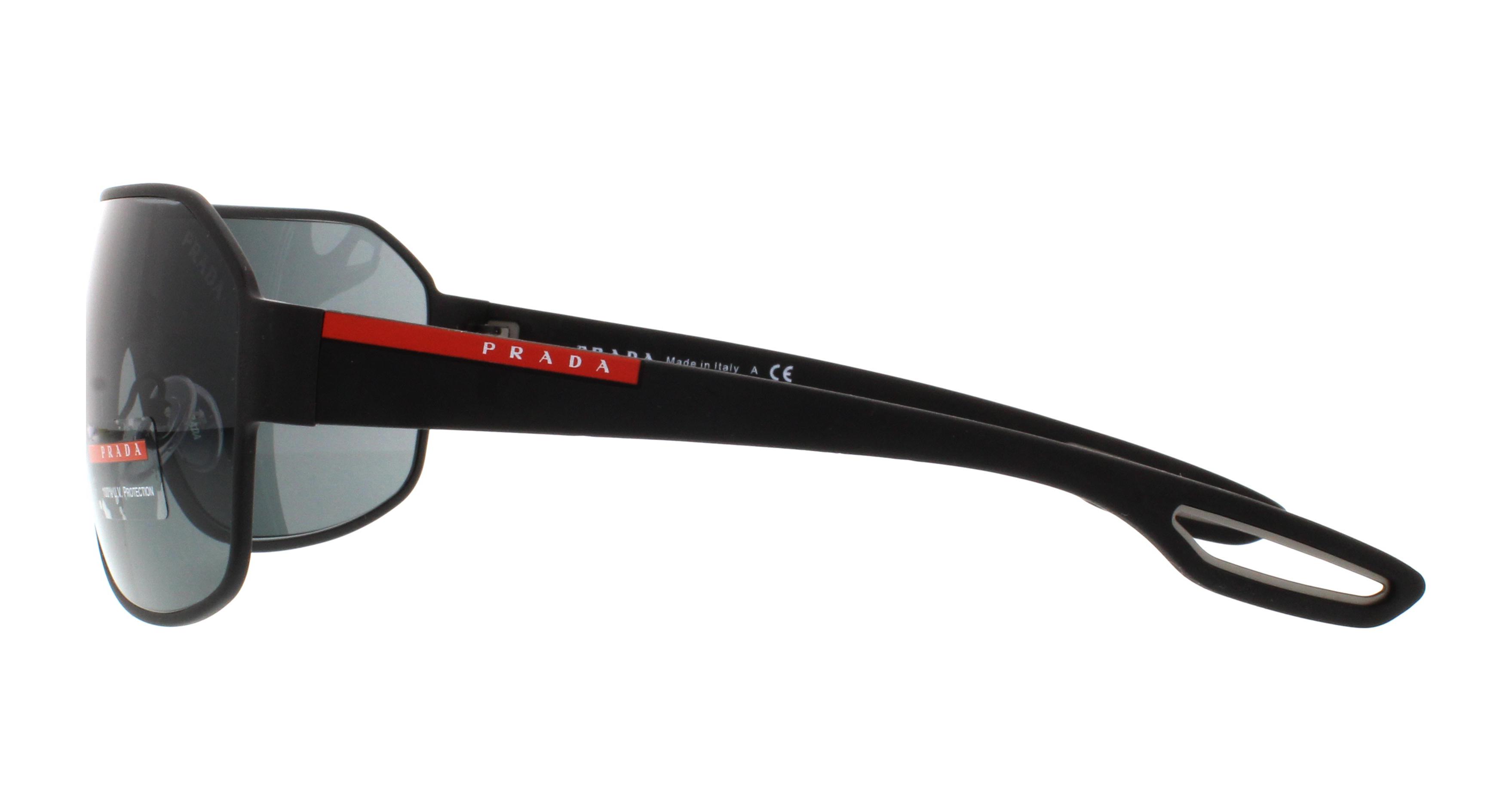 prada sport black rubber sunglasses